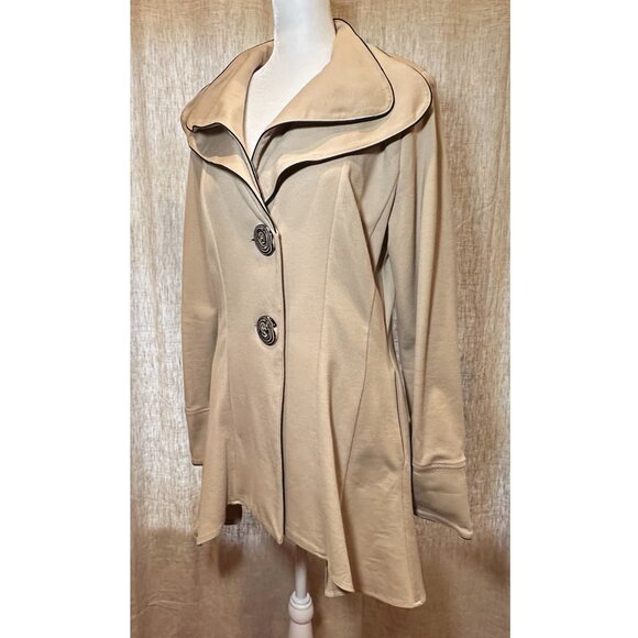 Vintage Design Today’s Women's Double Layered Collar Coat Large - Picture 2 of 13